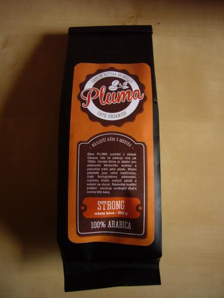 Přední strana Pluma Altura Organico 100% Arabica 250g